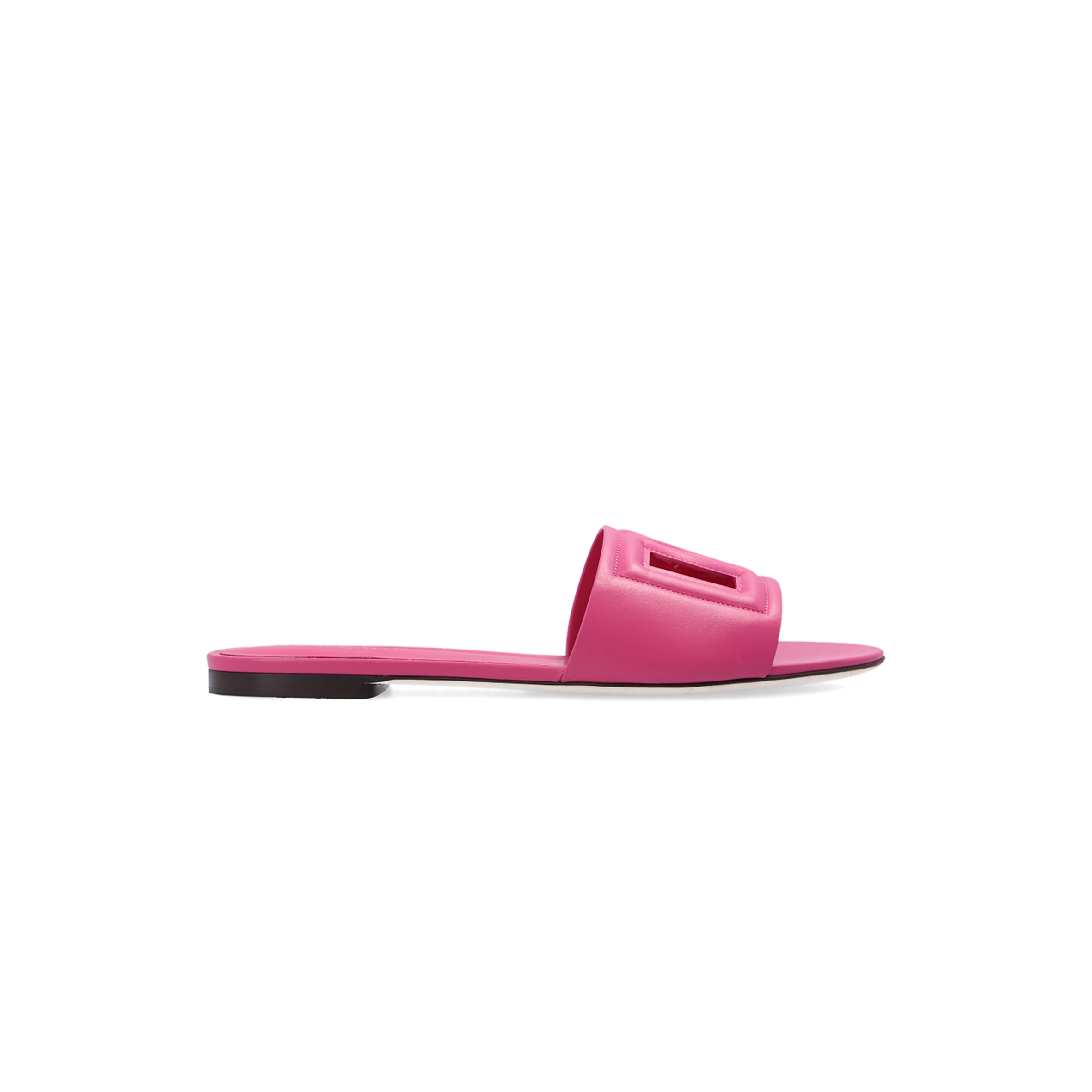 DOLCE GABBANA PINK SLIDES WITH LOGO CQ0436AY32980441